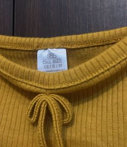 mustard blouse top