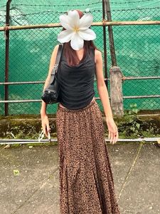 Leopard Print Maxi Skirt