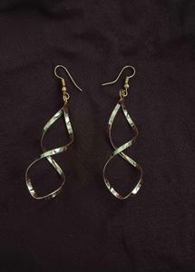 Elegant Spiral Drop Earrings