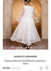 Elegant White Chikankari Kurta