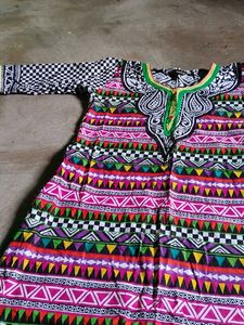 Vibrant Geometric Print Kurta