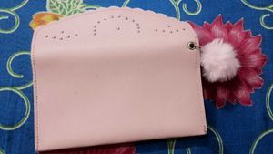 Cute Pink Clutch with Pom