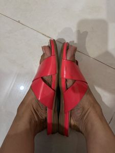 Stylish Coral Flat Sandals