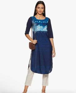 W Elegant Blue Kurta