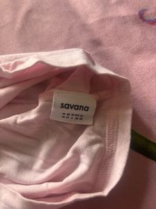 savana coquette pink crop tank top