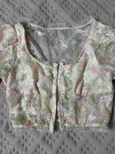 Urbanic - Floral Lace Corset Style Top