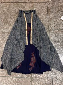 Embroidered Kurta Shrug Dress