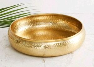 Hammered Brass look Serving Tray