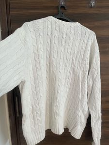 Polo Ralph Lauren Cable Knit Cotton V neck sweater