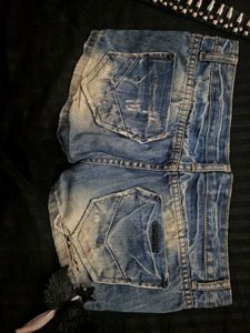 y2k vintage Distressed Denim Shorts