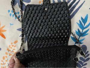 Black Woven New Crossbody Bag