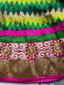 Green Yellow Ethnic Designer Lehenga Choli Set