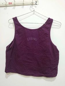 Purple Crop Tank Top