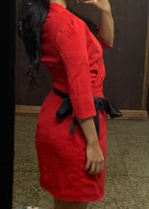 Chic Red Wrap Dress