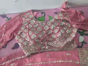 XXL Designer Fully Stitched Stunning Pink Lehenga