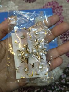 3 Pairs Flower Hair Clips