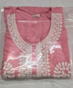 Elegant Pink Chikankari Kurta Plazo dupatta set