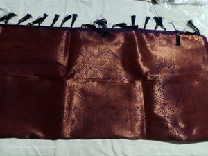 Elegant purple copper Sitlk Saree with Intricate W