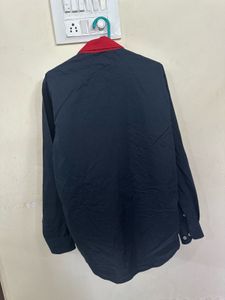 Men's Navy Blue & Red Collared Shirt