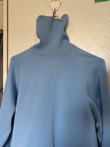 Sky Blue Turtleneck Sweater