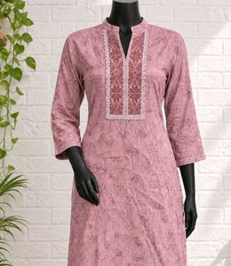 Elegant Pink Printed Kurta