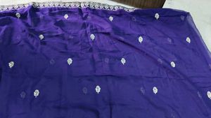 Beautiful Purple Embroidered Saree