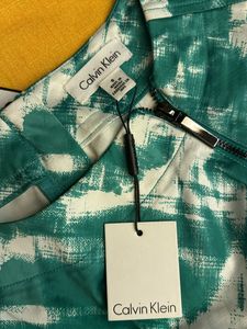 Calvin Klein Green/White Dress