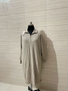 2XL Cozy Half-Zip Knit Dress