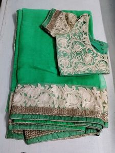 Saree Condition Is Very Nice Colour Is Green