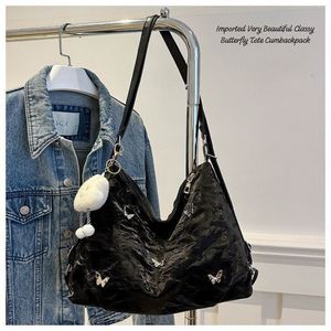 Chic Butterfly Accent Hobo Bag