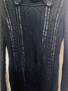 Chic Black Knit Sweater Dress