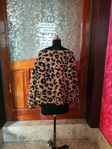 Leopard Print Plush Cardigan