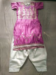 Handstitched magenta kurti set 🌟