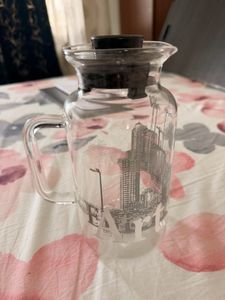 New Glass Pitcher with Cityscape Design