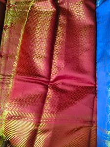 Royal Blue Silk Saree with Gold Zari