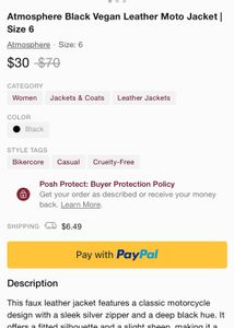 Women's Black Leather Biker Jacket