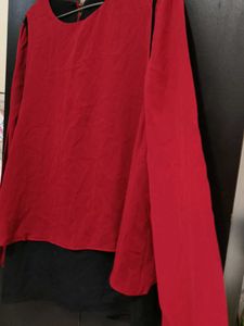 Chic Red &amp; Black Top