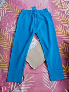Blue Lycra Stretch Yoga Pants
