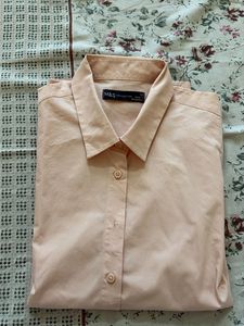 Classic Peach Button-Down Shirt