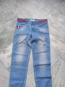 Light Blue Distressed Jeans