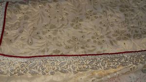 Golden Saari with cutwork border original baraso