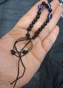 Evil Eye Beaded Elastic Bracelet +Black bracelett