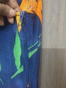 branded Navy Blue Floral Maxi Dress for M &amp;L