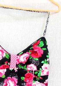 Floral Print Ruched Camisole Top