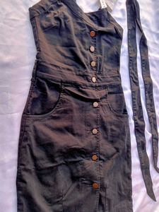 Chic Black Button-Down Mini Dress