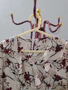 Floral Print Ruffle Trim Top