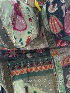 Embroidered Ethnic Blouse Top with flare sharara