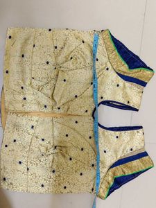 Elegant Gold Brocade Blouse