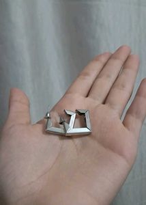 Silver Hoop Earrings combo of 2