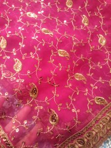 Purple fully embroided saree
